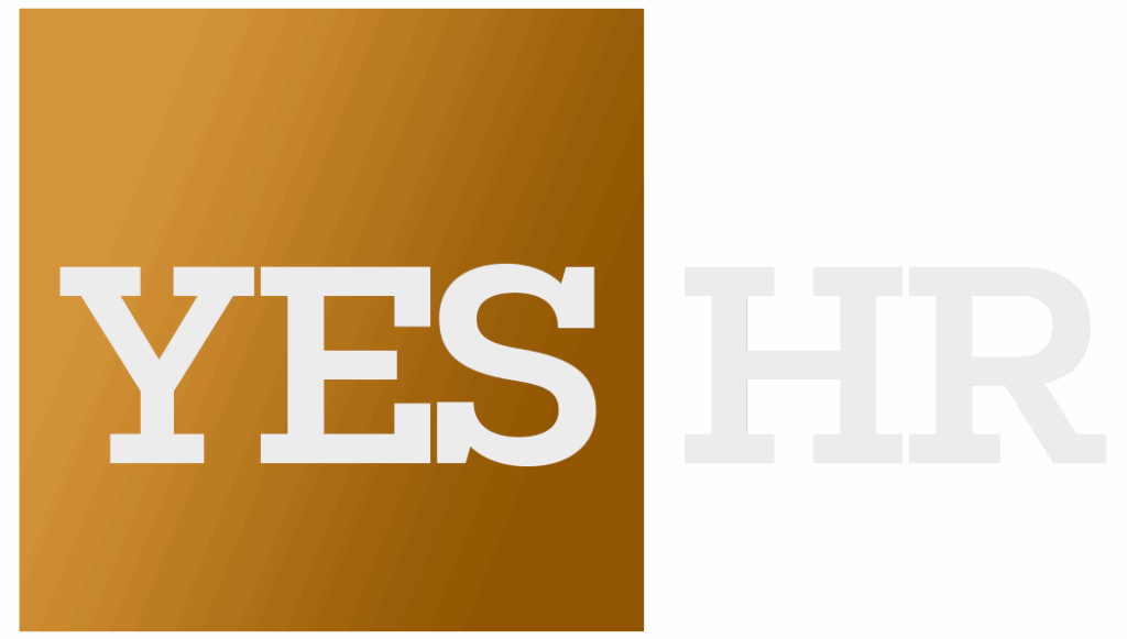 Yes HR -logo, vaalea RGB.