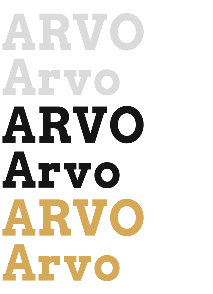 YES HR title font - Arvo