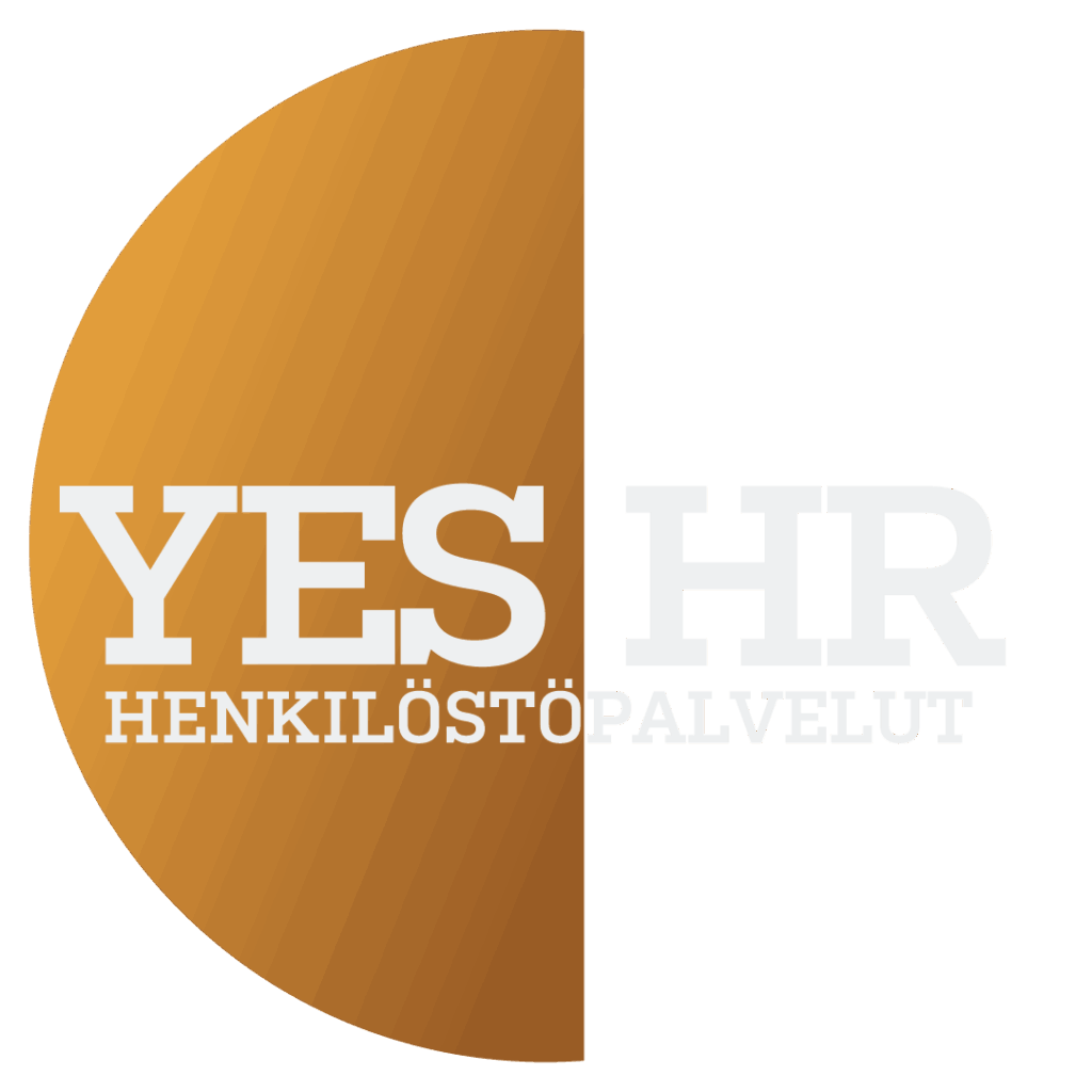 YES HR Ympyrälogo, vaalea ilman taustaa.